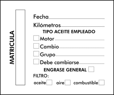 Pegatina de mantenimiento - Cristal Horizontal M2 (6x5cm)