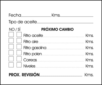 Pegatina de mantenimiento - Cristal Horizontal M3 (6x5cm)