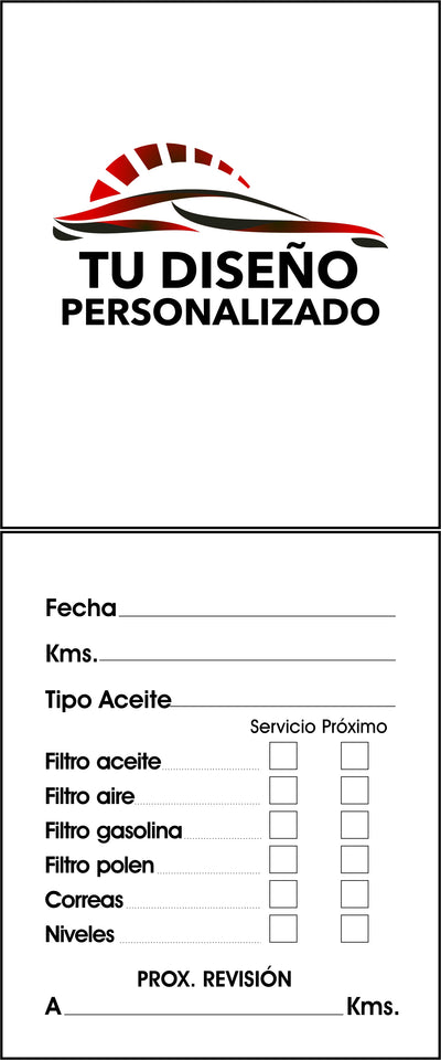 Pegatina de mantenimiento - Cristal Vertical Personalizado (6x5cm)